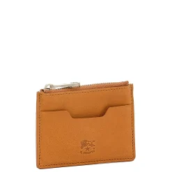 Cestello Men's card case in vintage leather color natural