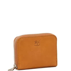 Cestello Men's zip around wallet in vintage leather color natural