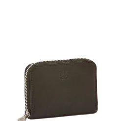 Cestello Men's zip around wallet in vintage leather color black