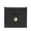 Coin purse in leather color black