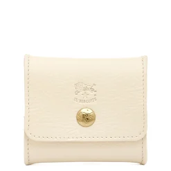 Coin purse in leather color milk