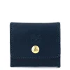Coin purse in leather color blue