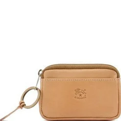 Coin purse in leather color natural