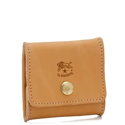 Coin purse in leather color natural