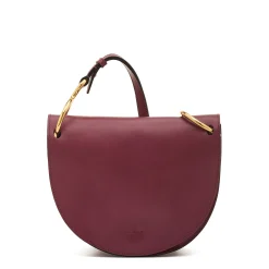 Consuelo Women's crossbody bag in leather color black cherry