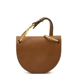 Consuelo Women's crossbody bag in leather color chocolate
