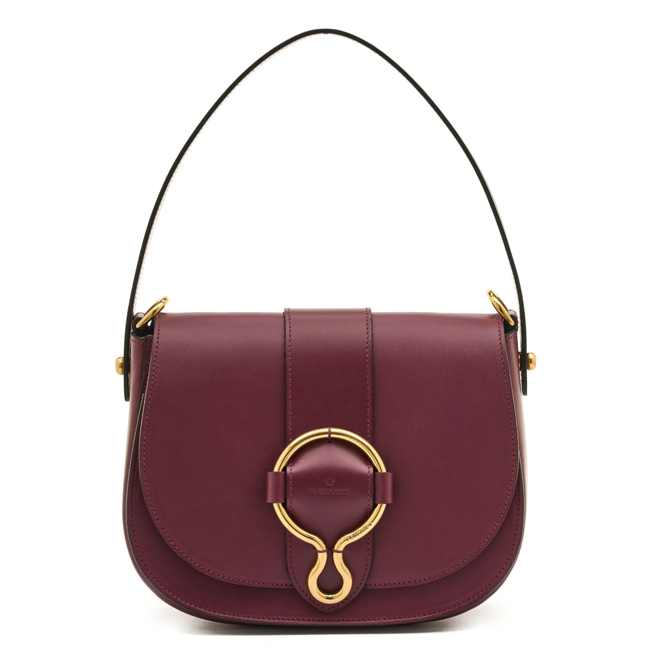 Consuelo Women's crossbody bag in leather color black cherry