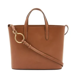 Consuelo Women's shoulder bag in leather color chocolate