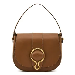 Consuelo Women's crossbody bag in leather color chocolate