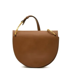 Consuelo Women's crossbody bag in leather color chocolate