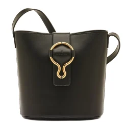 Consuelo Women's bucket bag in leather color black