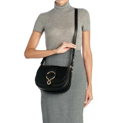 Consuelo Women's crossbody bag in leather color black