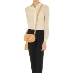 Consuelo Women's crossbody bag in leather color natural