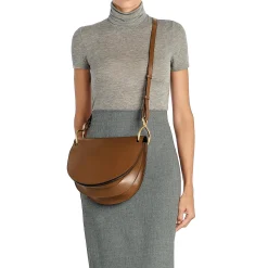 Consuelo Women's crossbody bag in leather color chocolate