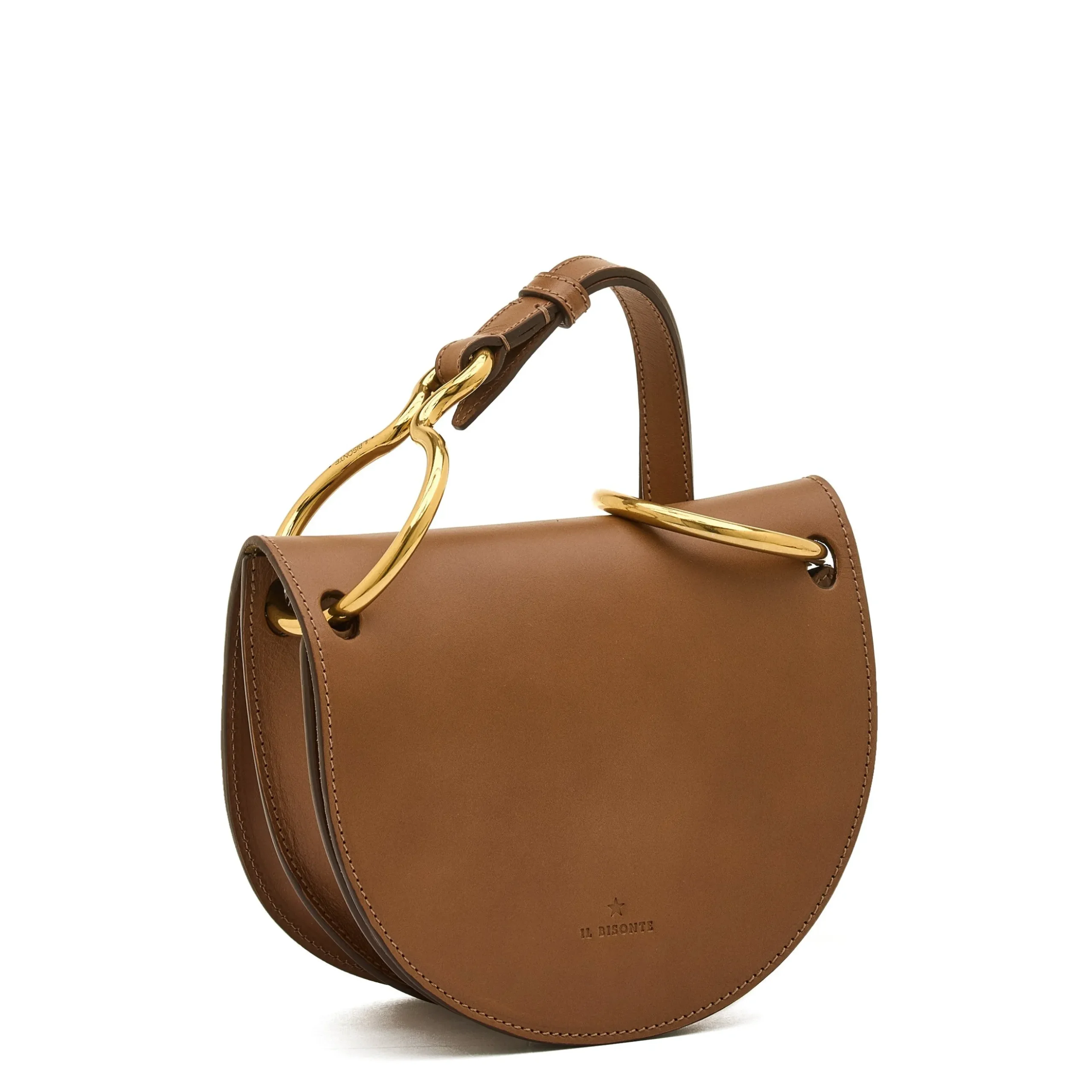 Consuelo Women's crossbody bag in leather color chocolate