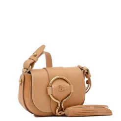 Consuelo Women's crossbody bag in leather color natural