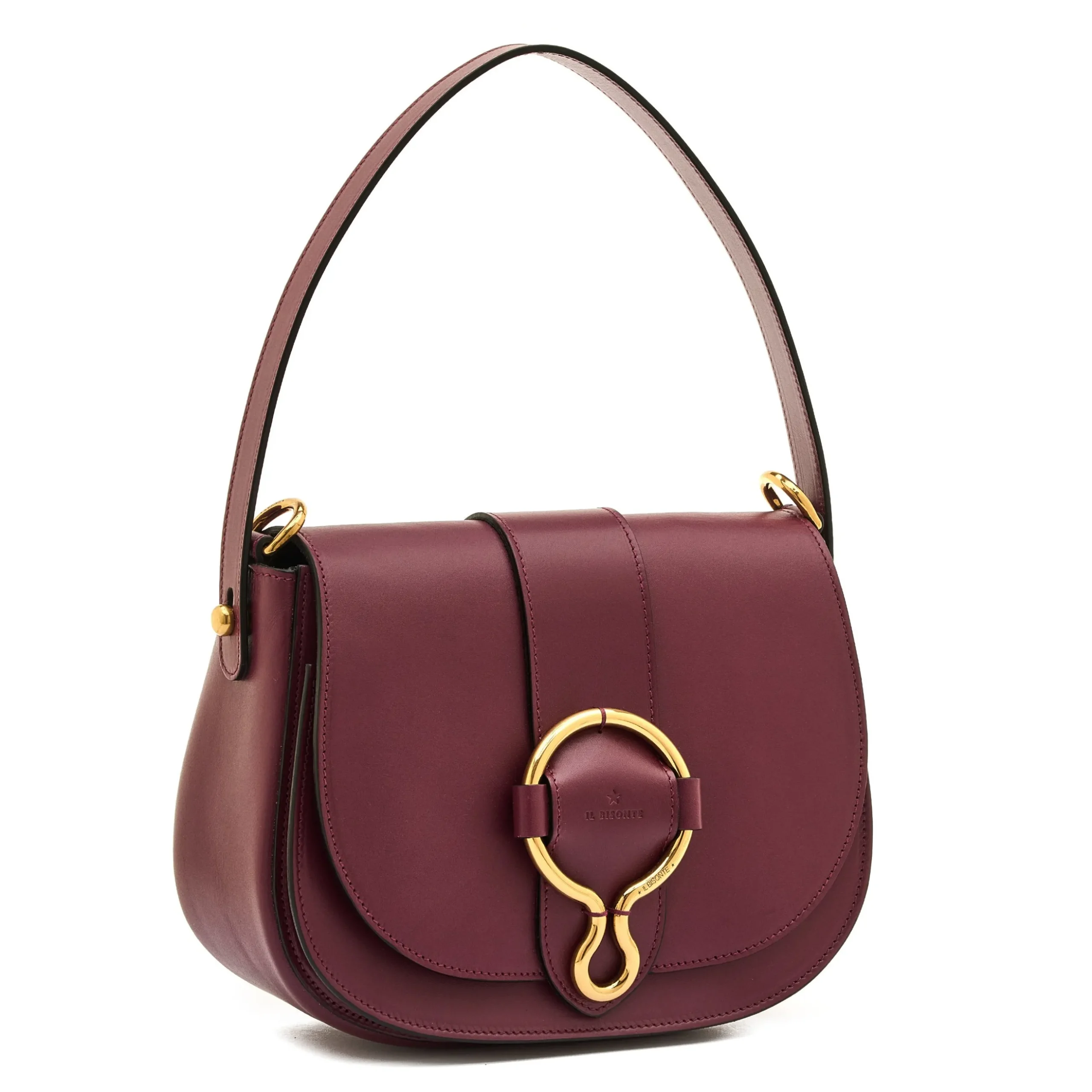 Consuelo Women's crossbody bag in leather color black cherry