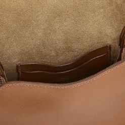 Consuelo Women's crossbody bag in leather color chocolate
