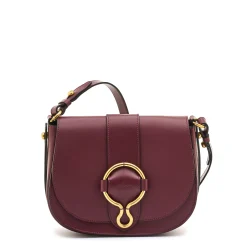 Consuelo Women's crossbody bag in leather color black cherry