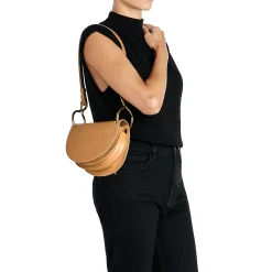Consuelo Women's crossbody bag in leather color natural