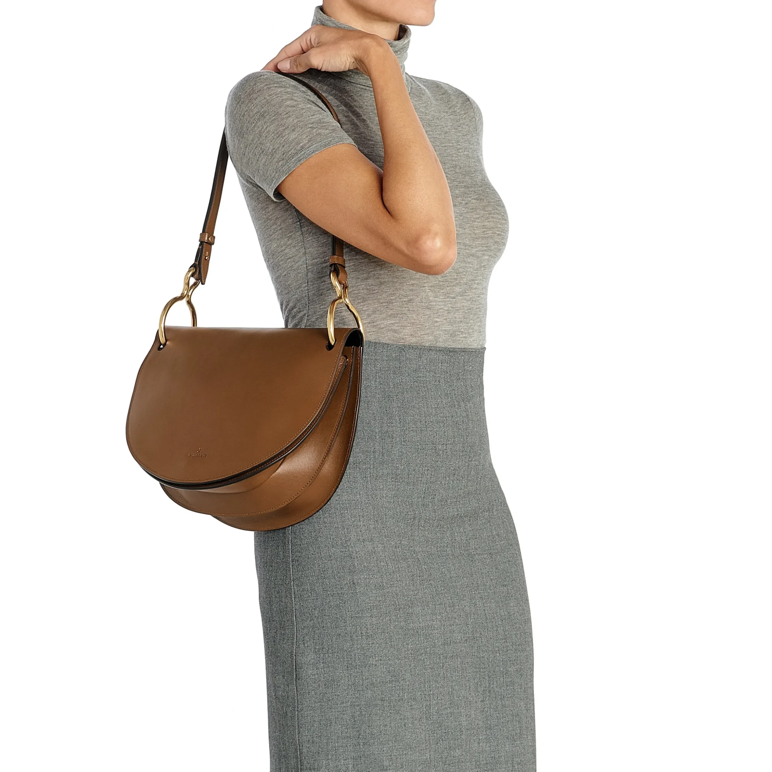 Consuelo Women's crossbody bag in leather color chocolate