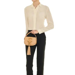 Consuelo Women's crossbody bag in leather color natural