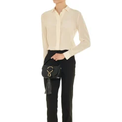 Consuelo Women's crossbody bag in leather color black