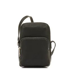 Duccio Men's crossbody bag in vintage leather color black
