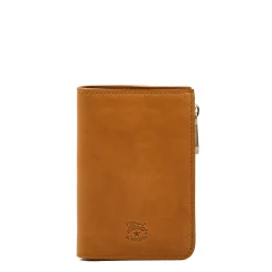 Duccio Men's bi-fold wallet in vintage leather color natural