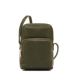 Duccio Men's crossbody bag in vintage leather color forest