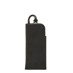 Duccio Men's glasses case in vintage leather color black