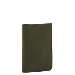 Duccio Men's bi-fold wallet in vintage leather color forest