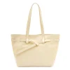 Elisa Women's tote bag in leather color white