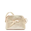 Elisa Women's crossbody bag in metallic leather color metallic platinum