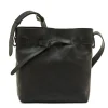 Elisa Women's bucket bag in leather color black