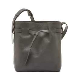 Elisa Women's bucket bag in leather color grafite