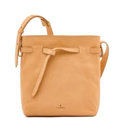 Elisa Women's bucket bag in leather color natural