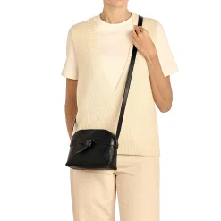 Elisa Women's crossbody bag in leather color black