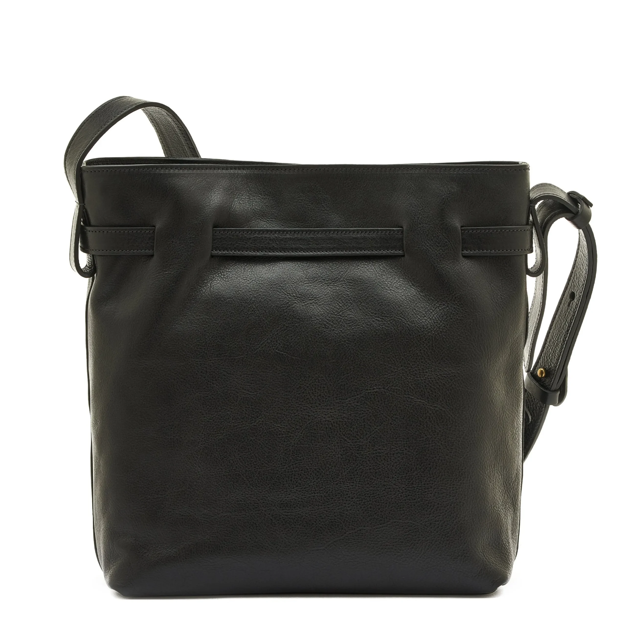 Elisa Women's bucket bag in leather color black