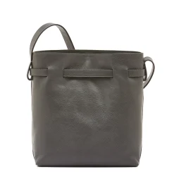Elisa Women's bucket bag in leather color grafite