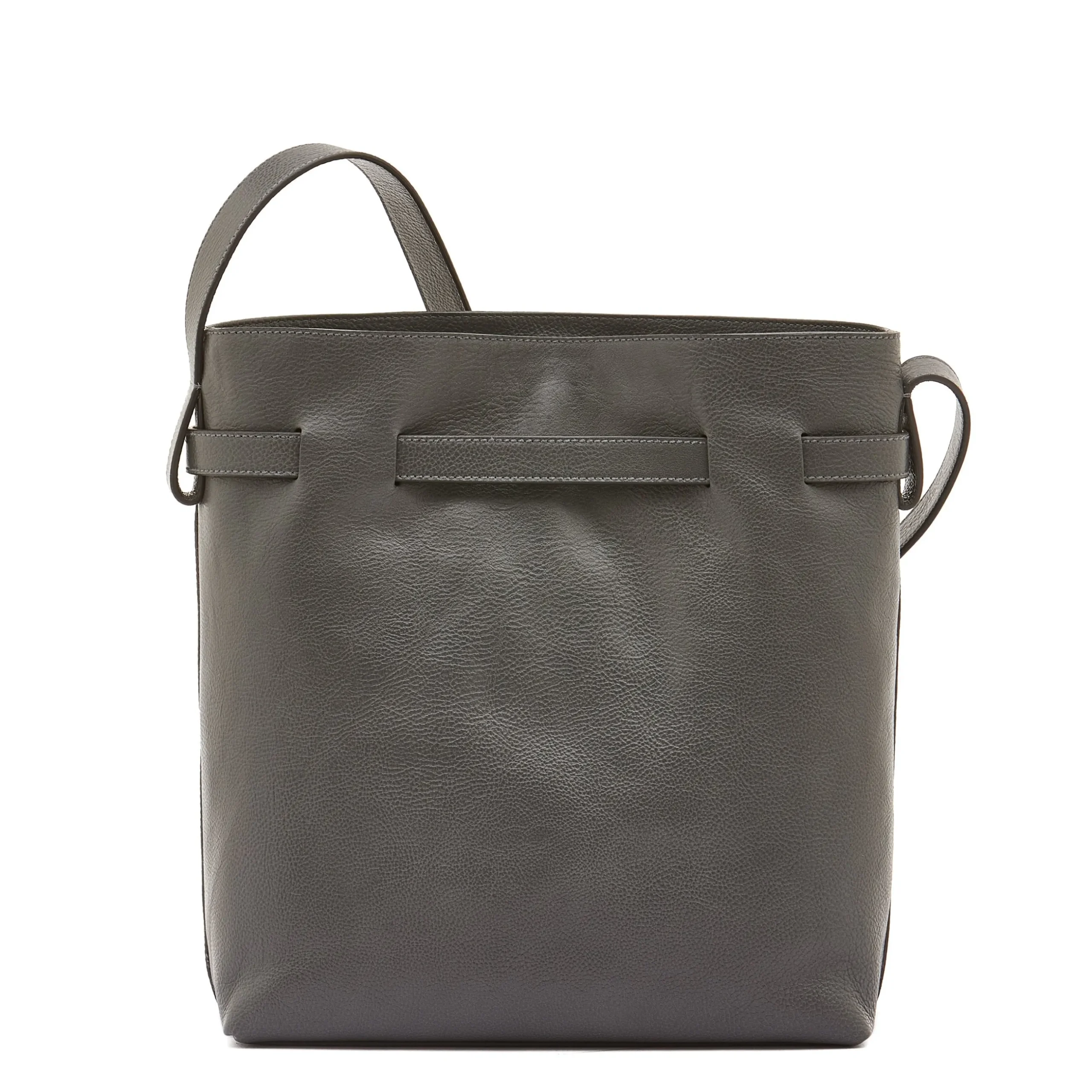 Elisa Women's bucket bag in leather color grafite