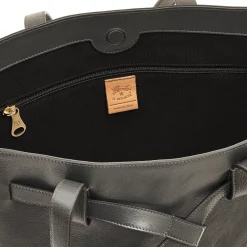 Elisa Women's tote bag in leather color grafite