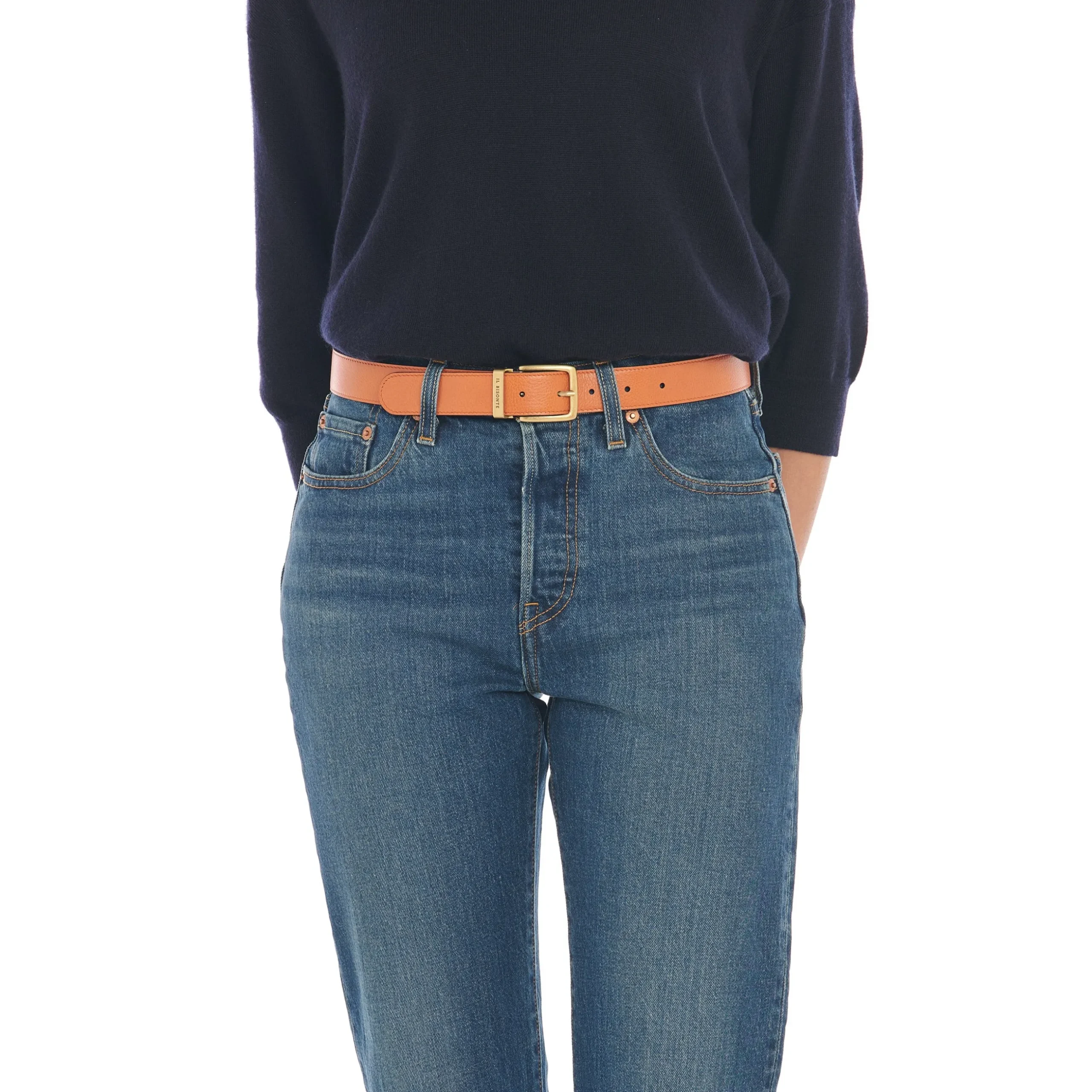 Esperia Women's belt in leather color caramel