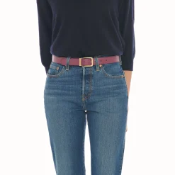 Esperia Women's belt in leather color caramel