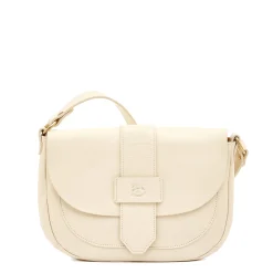 Fausta Medium Women's crossbody bag in leather color milk