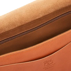 Fausta Medium Women's crossbody bag in leather color caramel
