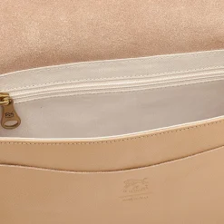 Fausta Medium Women's crossbody bag in leather color caffelatte