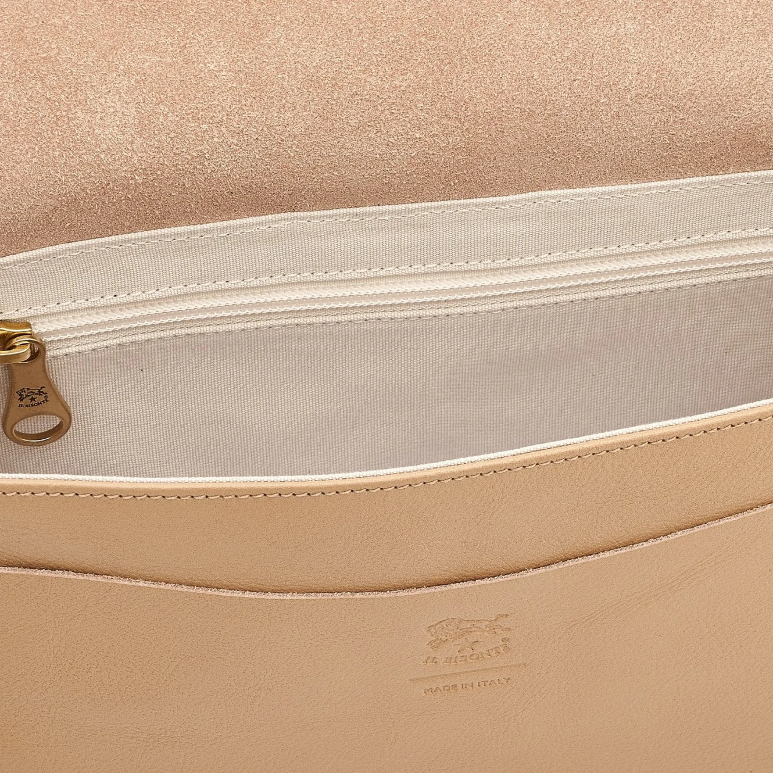 Fausta Medium Women's crossbody bag in leather color caffelatte