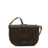 Fausta Small Women's crossbody bag in leather color black