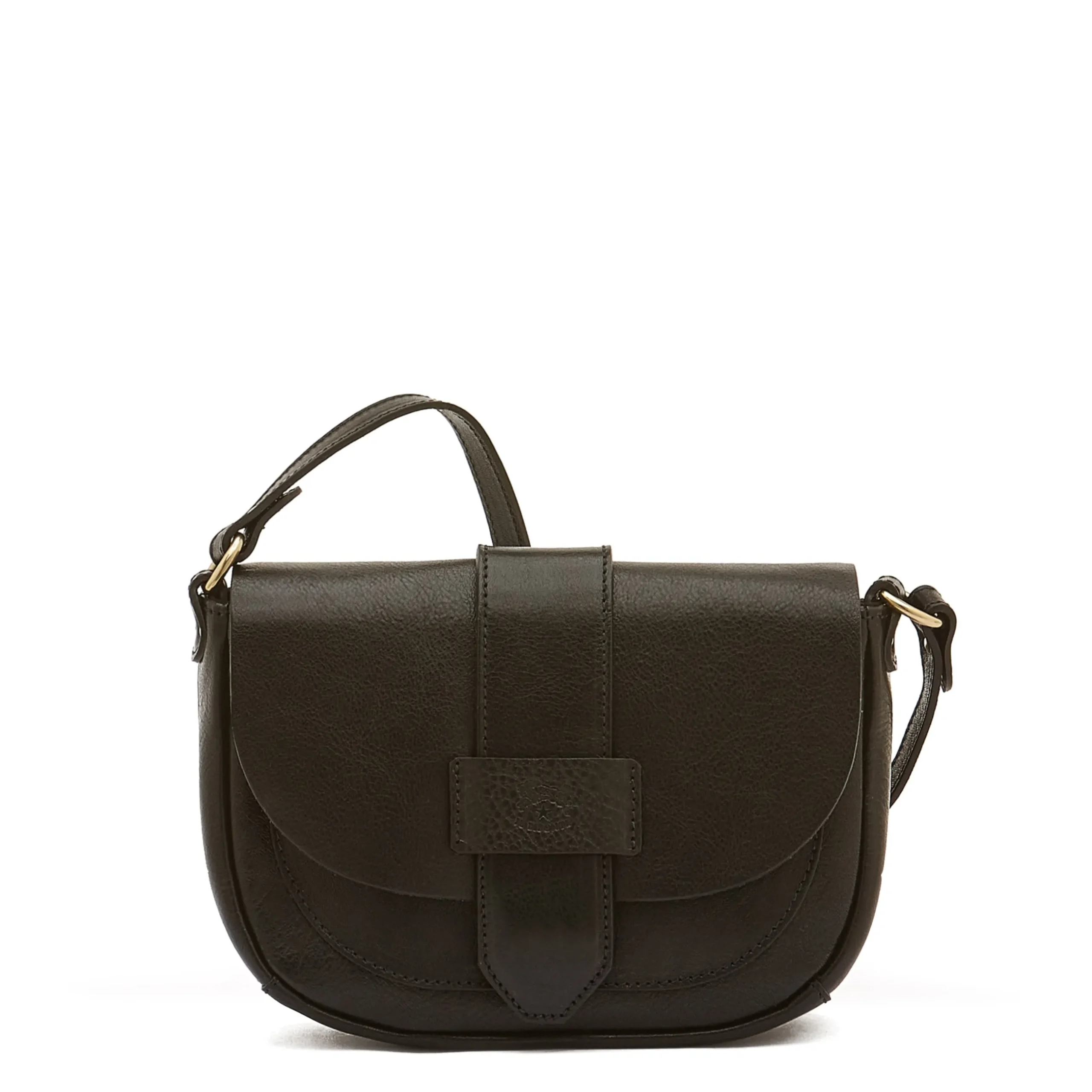 Fausta Small Women's crossbody bag in leather color black